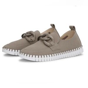 Ilse Jacobson 0024 Tulip Chain Loafers Brown Sz 38